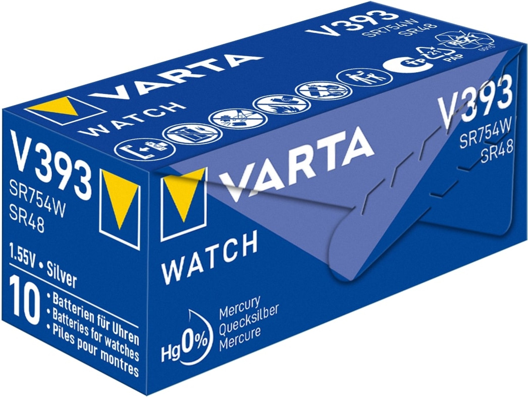 Varta V393 Silver Oxide Pack of 10